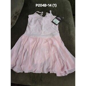 Pink Plume Camisole Skirted dance Leotard - P204B SIZE 14